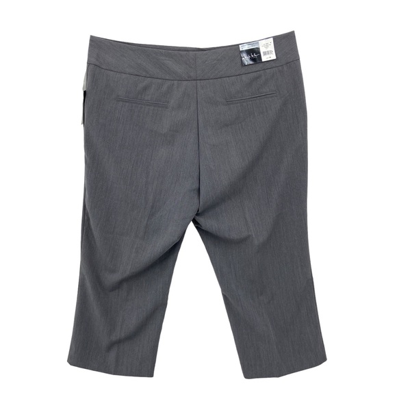 New NICOLE MILLER Capri Pants Essential Easy Care Pockets Wide Leg - Picture 2 of 9